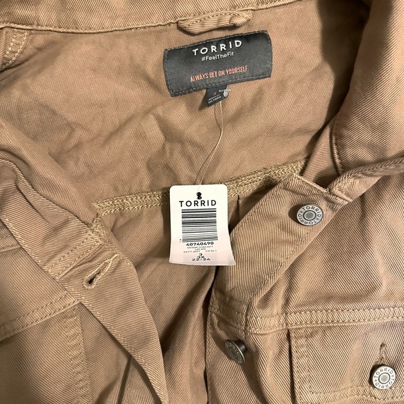 Plus Size 3X Torrid Light Brown Button-Up Jacket - Picture 3 of 5